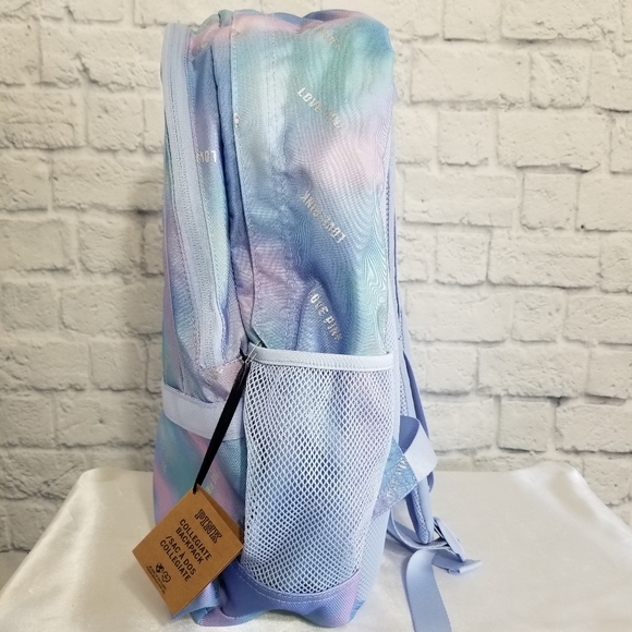 PINK Victoria's Secret Tie Dye Collegiate Backpack Bag Logo Full Size New - Picture 8 of 16